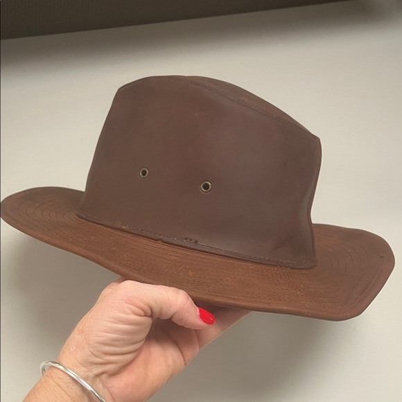 Henshel Hat Co. Classic Brown Leather walking Hat size small main image 5